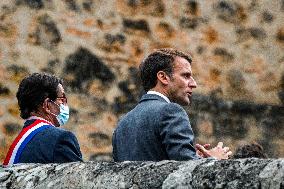 President Macron Visits Saint-Cirq-Lapopie