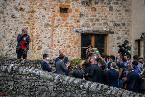 President Macron Visits Saint-Cirq-Lapopie