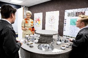 Queen Maxima During The New Hesselink Koffie Office Opening - Winterswijk