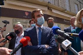 Marine Le Pen On The Campaign Trail - Saint-Chamond