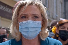 Marine Le Pen On The Campaign Trail - Saint-Chamond
