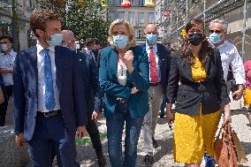 Marine Le Pen On The Campaign Trail - Saint-Chamond