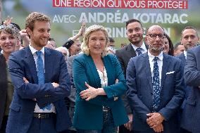 Marine Le Pen On The Campaign Trail - Saint-Chamond