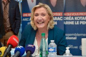 Marine Le Pen On The Campaign Trail - Saint-Chamond
