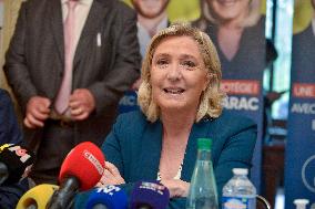 Marine Le Pen On The Campaign Trail - Saint-Chamond