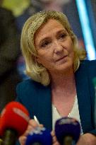Marine Le Pen On The Campaign Trail - Saint-Chamond
