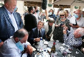 President Macron Meets With Locals - Martel