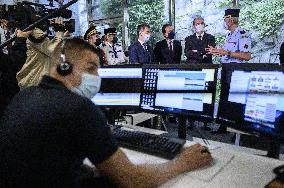 PM Castex Visits Emergency Call Centre - Paris