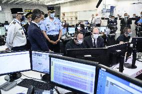 PM Castex Visits Emergency Call Centre - Paris