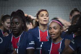 French Women PSG Team Celebrates Victory - Paris