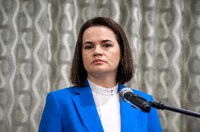 Belarusian opposition Svetlana Tikhanovskaya in Poland