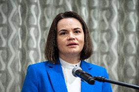 Belarusian opposition Svetlana Tikhanovskaya in Poland