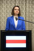 Belarusian opposition Svetlana Tikhanovskaya in Poland