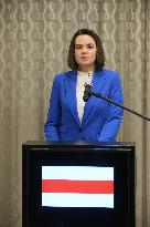 Belarusian opposition Svetlana Tikhanovskaya in Poland