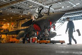 Jean Castex Aboard French Aircraft Carrier Charles-De-Gaulle - Toulon