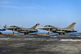 Jean Castex Aboard French Aircraft Carrier Charles-De-Gaulle - Toulon