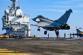 Jean Castex Aboard French Aircraft Carrier Charles-De-Gaulle - Toulon