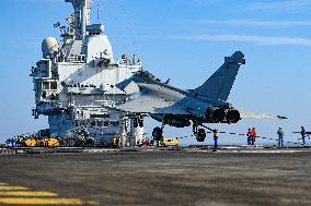 Jean Castex Aboard French Aircraft Carrier Charles-De-Gaulle - Toulon