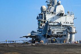 Jean Castex Aboard French Aircraft Carrier Charles-De-Gaulle - Toulon