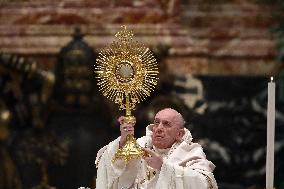 Pope Francis Celebrates The Corpus Christi Mass - Vatican