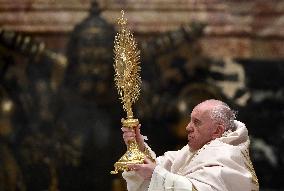 Pope Francis Celebrates The Corpus Christi Mass - Vatican