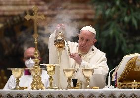 Pope Francis Celebrates The Corpus Christi Mass - Vatican