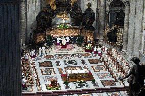 Pope Francis Leads A Holy Mass - Vatican