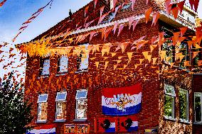 Streets decorated in The Hague for European Football Championship