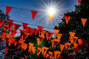 Streets decorated in The Hague for European Football Championship