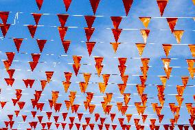 Streets decorated in The Hague for European Football Championship