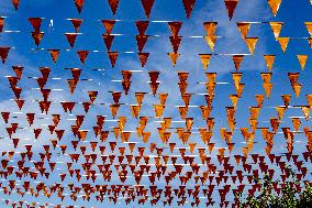 Streets decorated in The Hague for European Football Championship