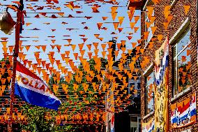 Streets decorated in The Hague for European Football Championship