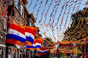 Streets decorated in The Hague for European Football Championship