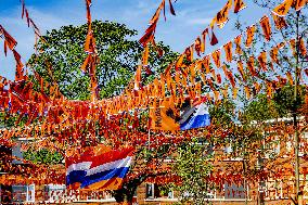 Streets decorated in The Hague for European Football Championship