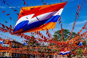 Streets decorated in The Hague for European Football Championship