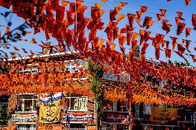 Streets decorated in The Hague for European Football Championship