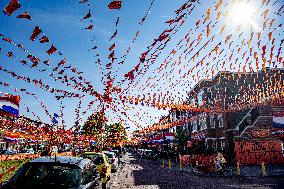 Streets decorated in The Hague for European Football Championship