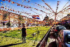 Streets decorated in The Hague for European Football Championship