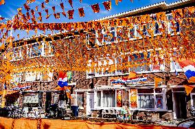 Streets decorated in The Hague for European Football Championship