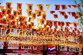 Streets decorated in The Hague for European Football Championship