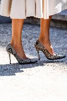 Queen Letizia During Inauguration Of Emilia Pardo Bazan Exhibition - Madrid