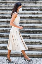 Queen Letizia During Inauguration Of Emilia Pardo Bazan Exhibition - Madrid