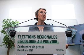 EELV press conference about the Regional Election - Paris