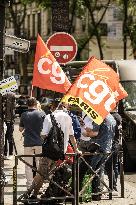 Protest in front of McDonald's restaurant - Paris