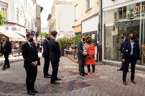 President Macron During A Day Visit In The Drome