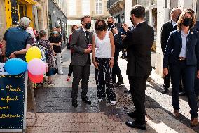 President Macron During A Day Visit In The Drome