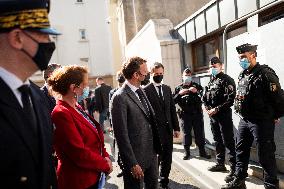 President Macron During A Day Visit In The Drome
