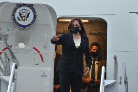 Kamala Harris Returns To Washington After Working Visit To Mexico