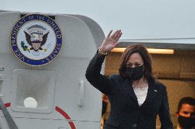 Kamala Harris Returns To Washington After Working Visit To Mexico