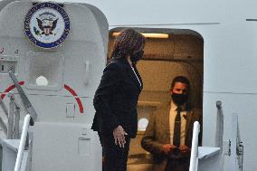 Kamala Harris Returns To Washington After Working Visit To Mexico